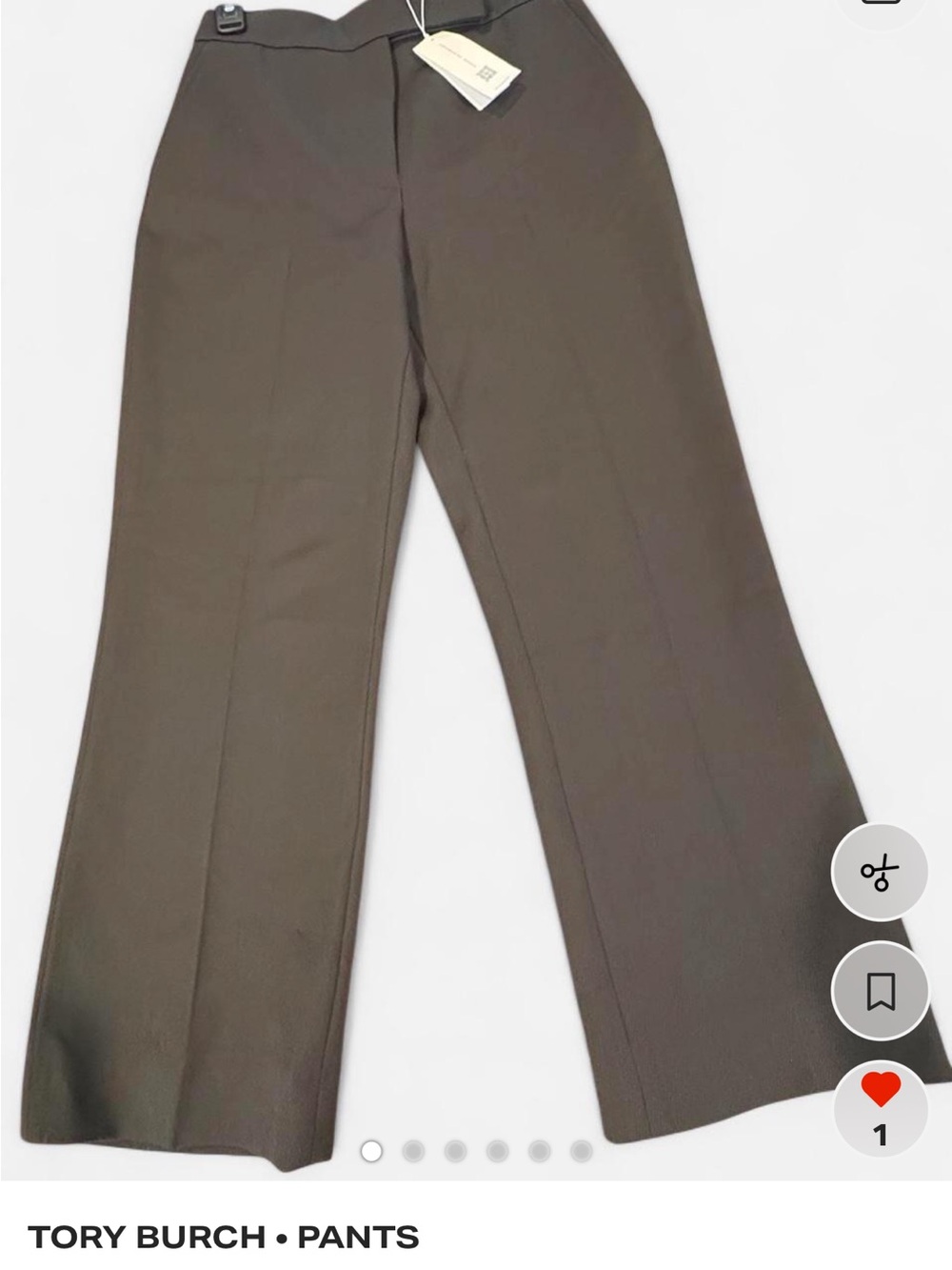 Tory Burch Women’s Dark Greenish Brown Dress Pants Size 2 Brand New with Tags